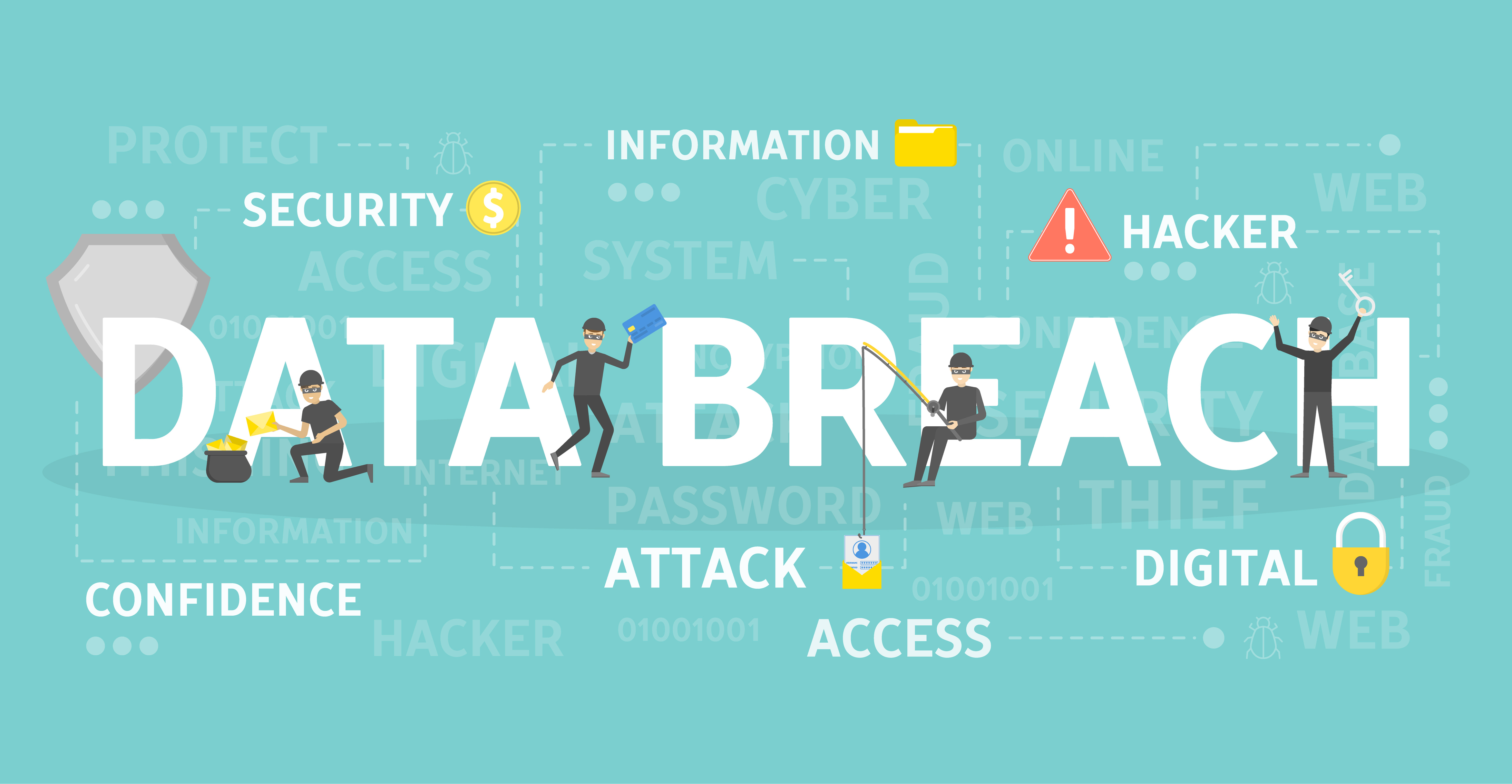 Data breach concept illustration.