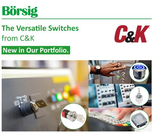 Börsig is the official distributor of C&K Switches