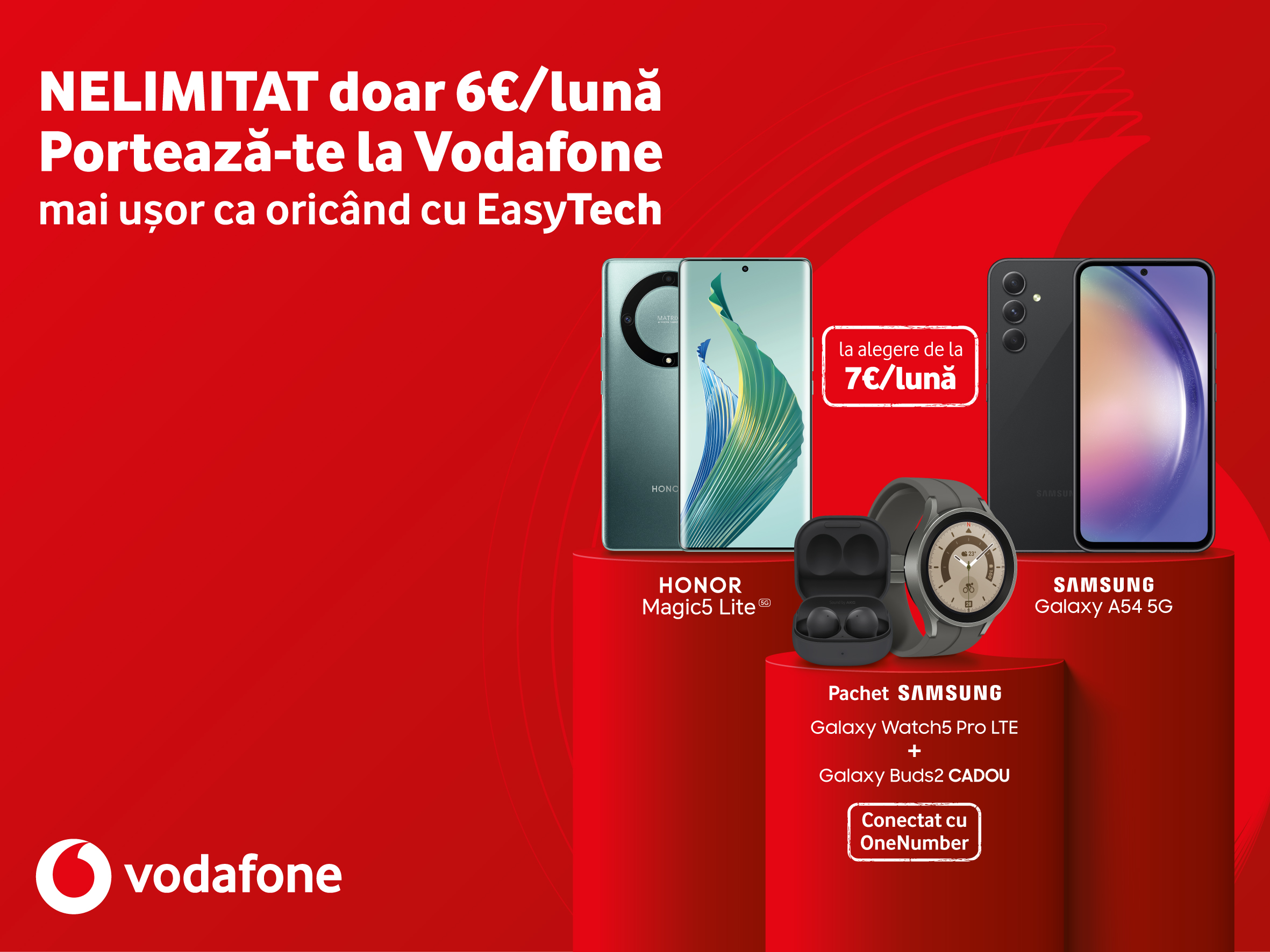 EasyTech porting at Vodafone: unlimited on mobile with 6 euro/month and gadgets with super discounts, in 36 instalments, without interest