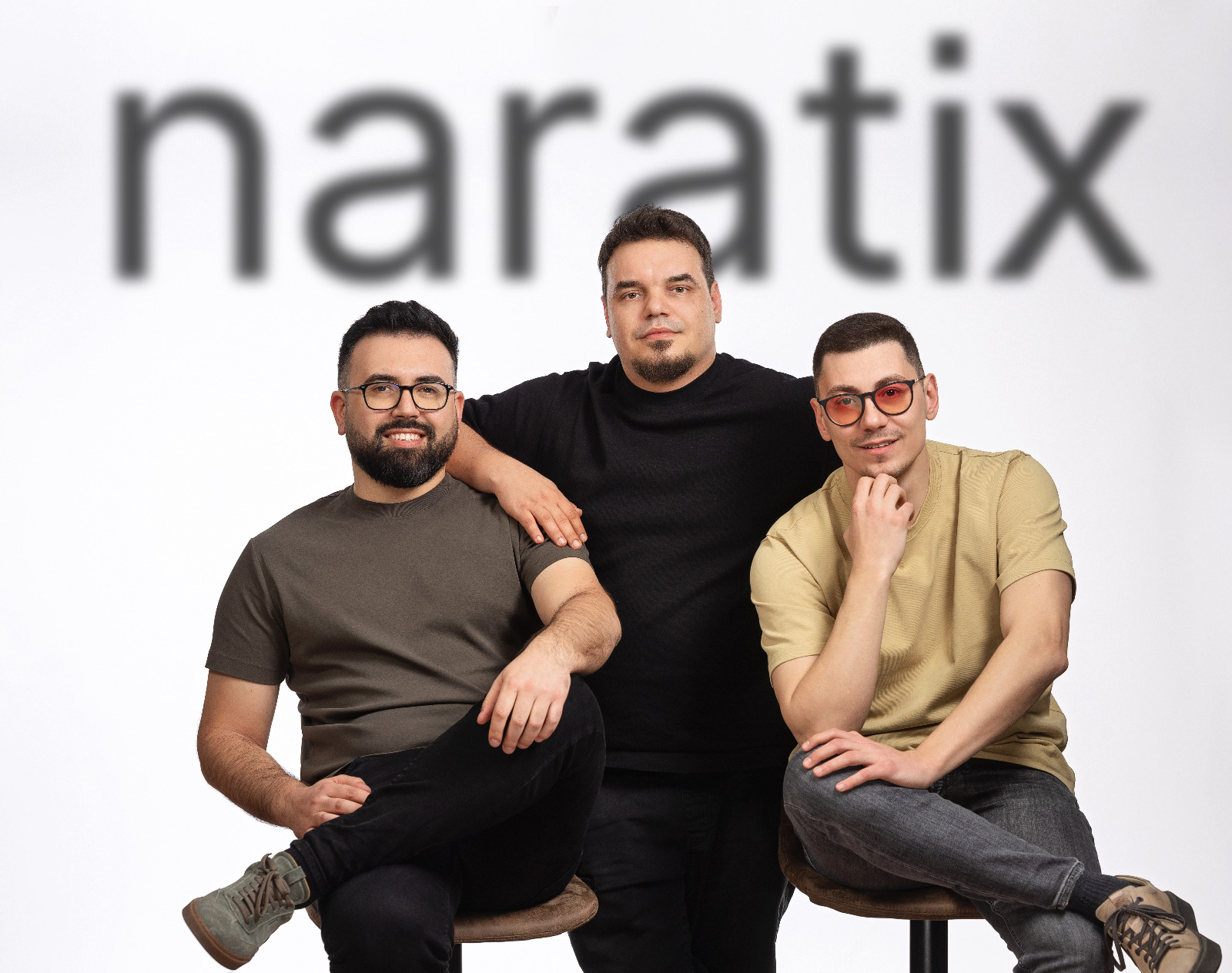 Cristian Orasanu, Ionut Avram si Marius Drenea, co-founders Naratix