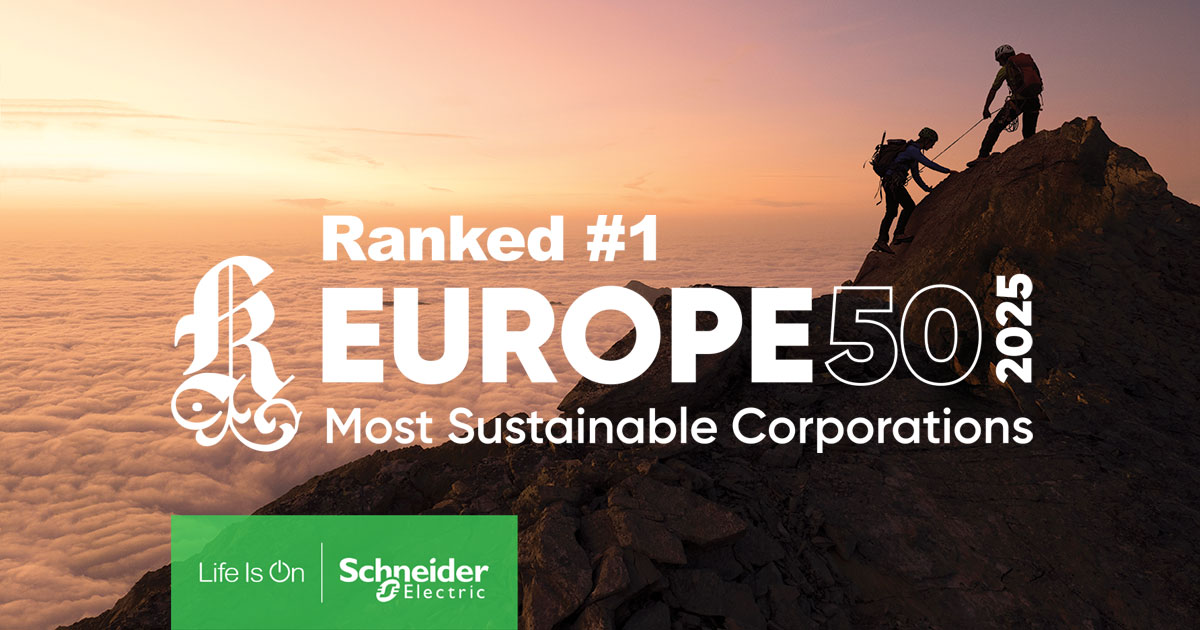 Schneider Electric named Most Sustainable Corporation in Europe by Corporate Knights
