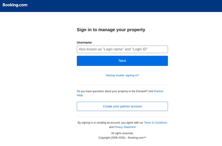 Example of a fraudulent website impersonating a popular service