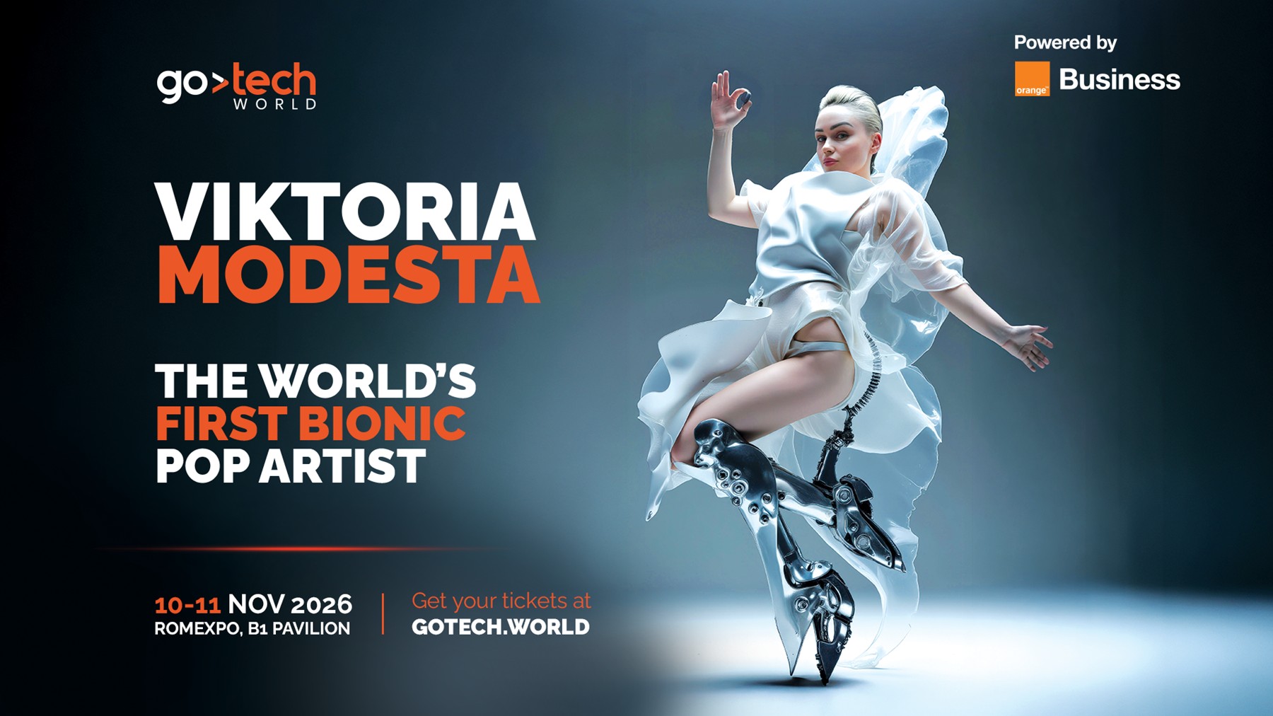 Viktoria Modesta, the World’s First Bionic Pop Artist, on the Main Stage at the Anniversary Edition of GoTech World 2026